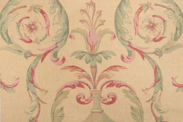 Thibaut Valencia F91327 Printed Cotton Drapery Fabric in Gold