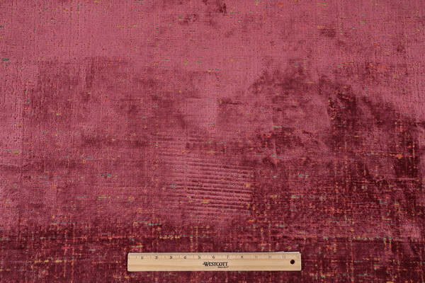 P Kaufmann City Lights Woven Chenille Velvet Upholstery Fabric in Bordeaux