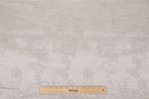 Trellis Pleat Woven Pleated Decorator Fabric in Fawn Mist