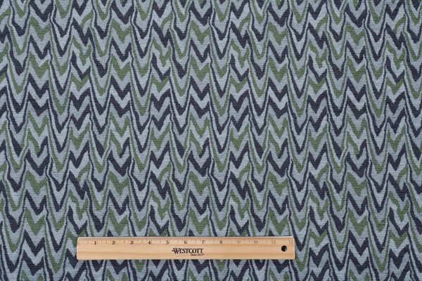 Crypton Wave High Performance Woven Chenille Upholstery Fabric in Peacock