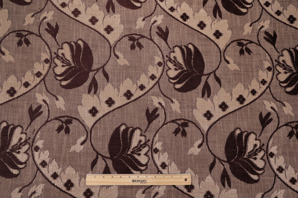 Scalamandre Alden Woven Chenille Upholstery Fabric in Chocolate