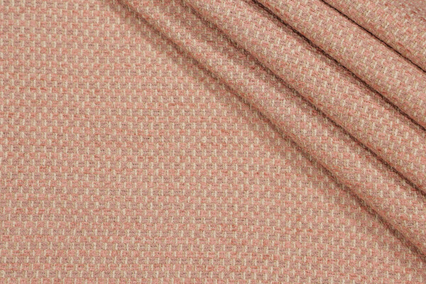 Fonthill Plaza Boucle Woven Upholstery Fabric in Salmon