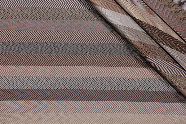 Signature Stripe Silk Decorator Fabric in Silver Mocha