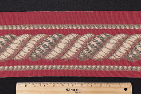 Scalamandre Helix Border 6'' Tapestry Border Fabric in Red