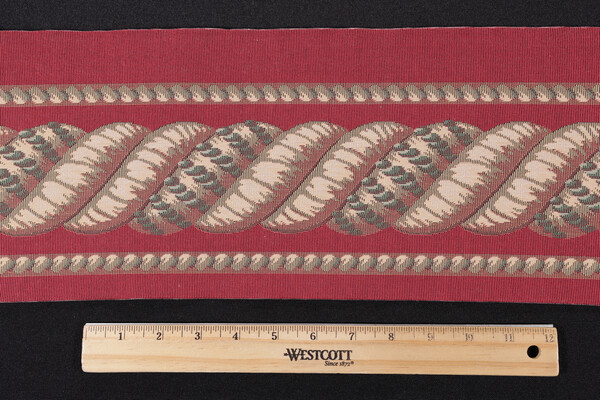 Scalamandre Helix Border 6&#39;&#39; Tapestry Border Fabric in Red