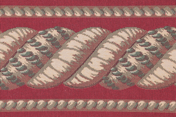 Scalamandre Helix Border 6&#39;&#39; Tapestry Border Fabric in Red