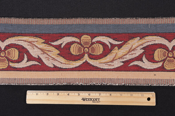 Scalamandre Bordure Medieval 6&#39;&#39; Tapestry Border Fabric in Gold/Blue/Red
