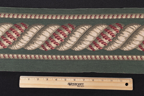 Scalamandre Helix Border 6'' Tapestry Border Fabric in Green