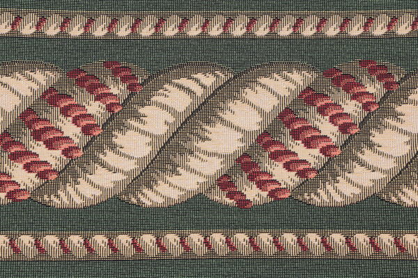 Click for 1.63 Yards Scalamandre Helix Border 6'' Tapestry Border Fabric in Green Scalamandre Helix Border 6'' Tapestry Border Fabric in Green