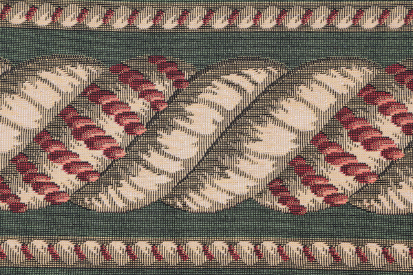 Scalamandre Helix Border 6'' Tapestry Border Fabric in Green