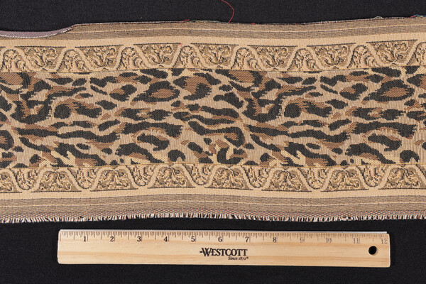 Scalamandre Leo 6&#39;&#39; Border Tapestry Border Fabric in Brown and Tan