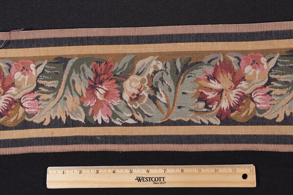 Scalamandre Vercelli Border 6&#39;&#39; Tapestry Border Fabric in Red/Green/Gold