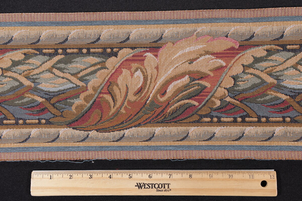 Scalamandre Versilia II 6&#39;&#39; Border Tapestry Border Fabric in Beige/Red/Blue