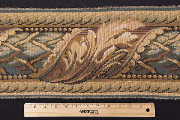 Click for 1.38 Yards Scalamandre Vietri 9'' Border Tapestry Border Fabric in Green/Brown Scalamandre Vietri 9'' Border Tapestry Border Fabric in Green/Brown