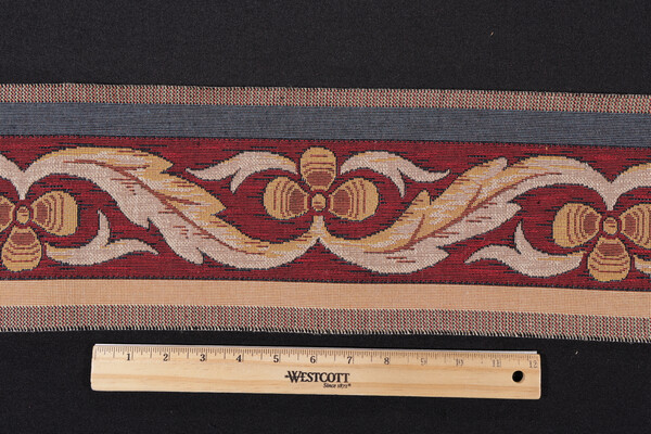Scalamandre Bordure Medieval 6&#39;&#39; Tapestry Border Fabric in Gold/Blue/Red