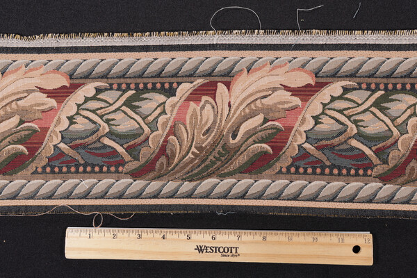 Scalamandre Reubens 6&#39;&#39; Border Tapestry Border Fabric in Beige/Rust/Olive