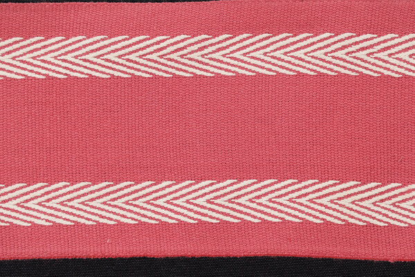 Scalamandre Narrow Chevron Border 5'' Woven Border Fabric in Red