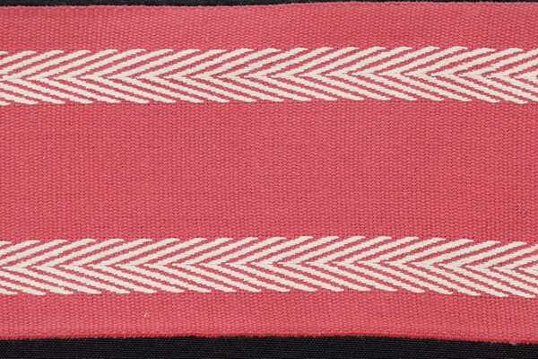 Scalamandre Narrow Chevron Border 5&#39;&#39; Woven Border Fabric in Red