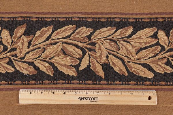 Scalamandre Laurier 6&#39;&#39; Tapestry Border Fabric in Black