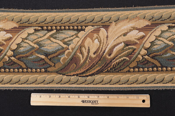 Scalamandre 8'' Tapestry Border Fabric in Blue/Gold/Multi