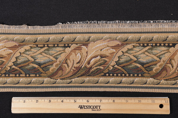 Click for 2.5 Yards Scalamandre Vietri II 4.5'' Border Tapestry Border Fabric in Green/Brown Scalamandre Vietri II 4.5'' Border Tapestry Border Fabric in Green/Brown