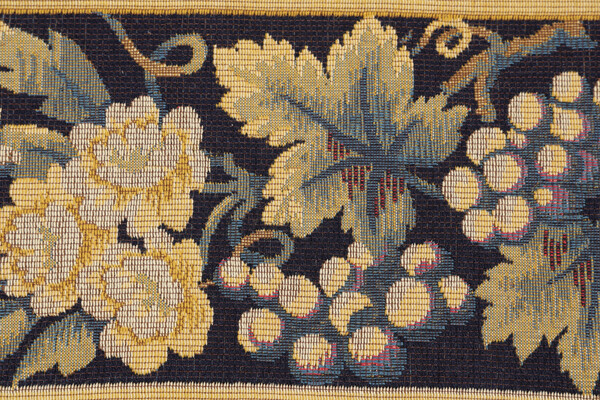 Scalamandre Fleurs & Raisins 8&#39;&#39; Border Tapestry Border Fabric in Blue