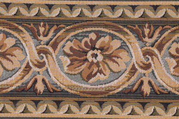 Click for 2 Yards Scalamandre Villaro II 6'' Border Tapestry Border Fabric in Brown & Gray Scalamandre Villaro II 6'' Border Tapestry Border Fabric in Brown & Gray