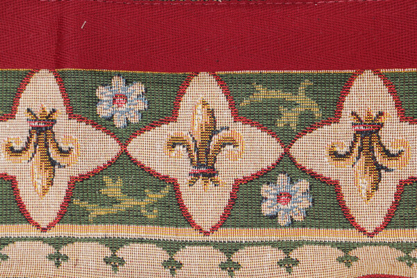 Scalamandre Fleur De Lys Border 6&#39;&#39; Tapestry Border Fabric in Green