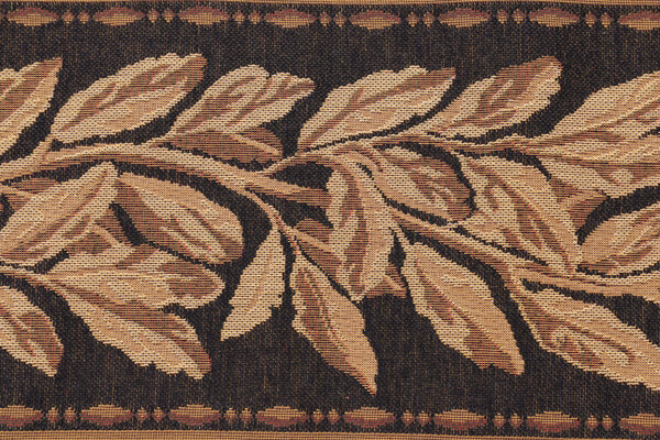 Scalamandre Laurier 6&#39;&#39; Border Tapestry Border Fabric in Black