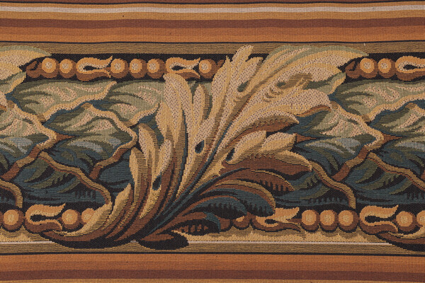 Scalamandre Feuille D&#39;Acanthe 12&#39;&#39; Tapestry Border Fabric in Multi