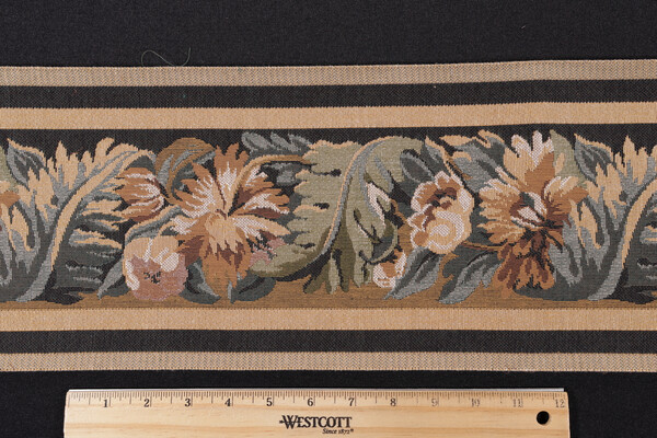 Scalamandre Vercelli 6&#39;&#39; Border Tapestry Border Fabric in Gold/Olive