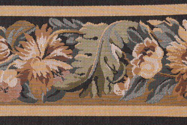 Scalamandre Vercelli 6&#39;&#39; Border Tapestry Border Fabric in Gold/Olive