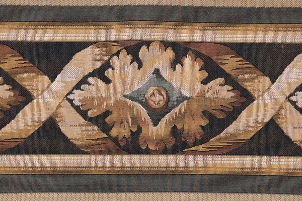 Scalamandre Viarreggio 6&#39;&#39; Border Tapestry Border Fabric in Gold/Olive