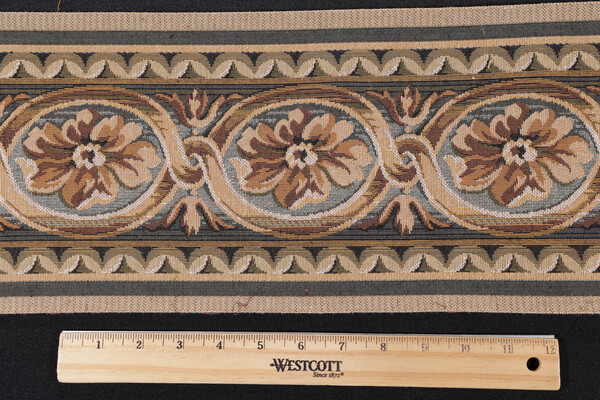 Click for 2 Yards Scalamandre Villaro II 6'' Border Tapestry Border Fabric in Brown & Gray Scalamandre Villaro II 6'' Border Tapestry Border Fabric in Brown & Gray