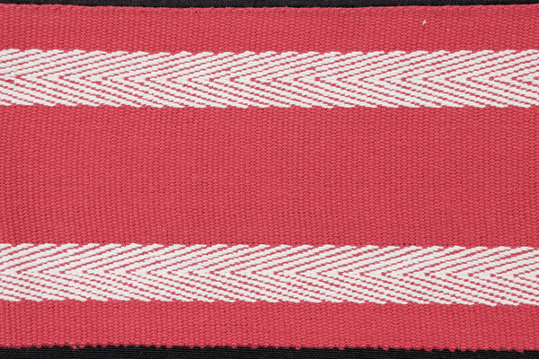 Scalamandre Narrow Chevron Border 4&#39;&#39; Woven Border Fabric in Red