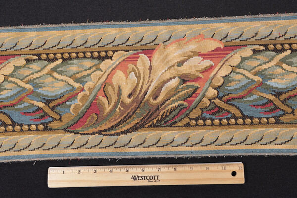 Scalamandre Versilia 8&#39;&#39; Border Tapestry Border Fabric in Beige/Red/Blue