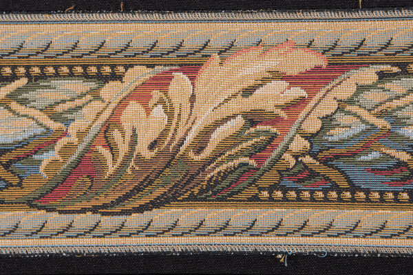 Scalamandre Versilia 4.5'' Border Tapestry Border Fabric in Beige/Red/Blue