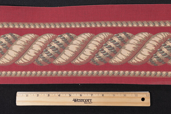 Scalamandre Helix Border 6'' Tapestry Border Fabric in Red