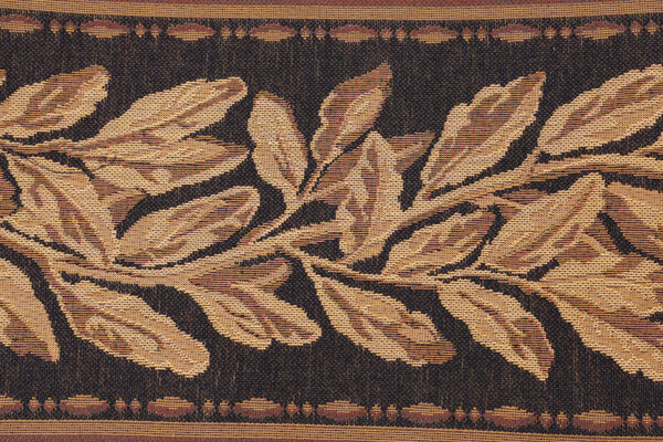 Scalamandre Laurier 6&#39;&#39; Border Tapestry Border Fabric in Black