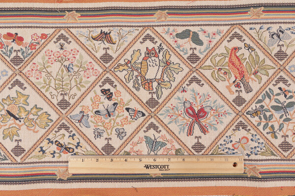 Scalamandre Garden Border 13&#39;&#39; Tapestry Border Fabric in Beige Fonce