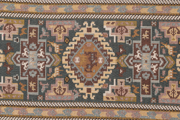 Scalamandre Ville 8&#39;&#39; Tapestry Border Fabric in Brown/Beige/Green