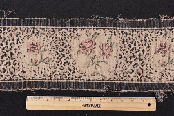 Click for 12.5 Yards Scalamandre Leopard Rose Border 6'' Tapestry Border Fabric in Taupe Scalamandre Leopard Rose Border 6'' Tapestry Border Fabric in Taupe