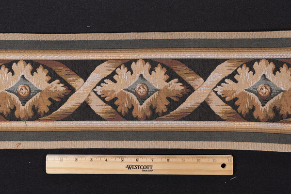 Scalamandre Viarreggio 6&#39;&#39; Border Tapestry Border Fabric in Gold/Olive