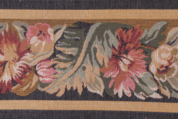 Click for 14.88 Yards Scalamandre Vercelli 6'' Border Tapestry Border Fabric in Red/Green/Olive Scalamandre Vercelli 6'' Border Tapestry Border Fabric in Red/Green/Olive