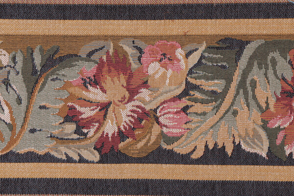 Scalamandre Vercelli 6&#39;&#39; Border Tapestry Border Fabric in Gold/Olive