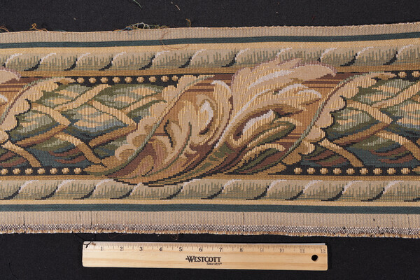 Scalamandre Vietri II 9&#39;&#39; Border Tapestry Border Fabric in Green/Brown