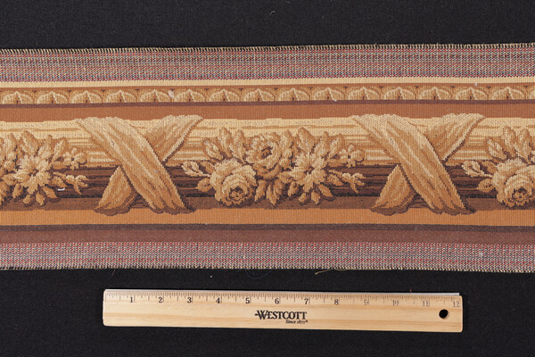 Scalamandre Moulure 6&#39;&#39; Border Tapestry Border Fabric in Brown/Beige 