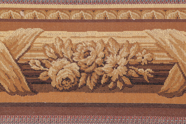 Scalamandre Moulure 6&#39;&#39; Border Tapestry Border Fabric in Brown/Beige 