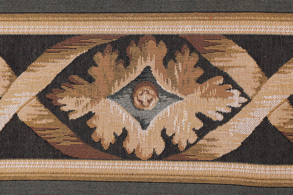 Click for Scalamandre Viarreggio 6'' Border Tapestry Border Fabric in Gold/Olive  Scalamandre Viarreggio 6'' Border Tapestry Border Fabric in Gold/Olive