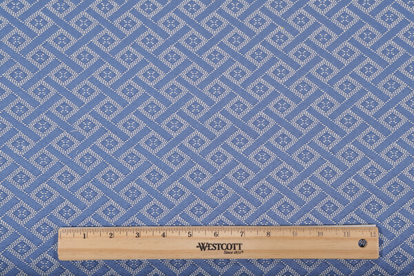 Scalamandre Diamantre Matelasse Upholstery Fabric in Bluebell 